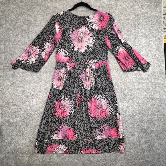 Soma Intimates Dress Women S Baby Doll Pink Black Floral 3/4 Bell Sleeve Stretch - Picture 12 of 12